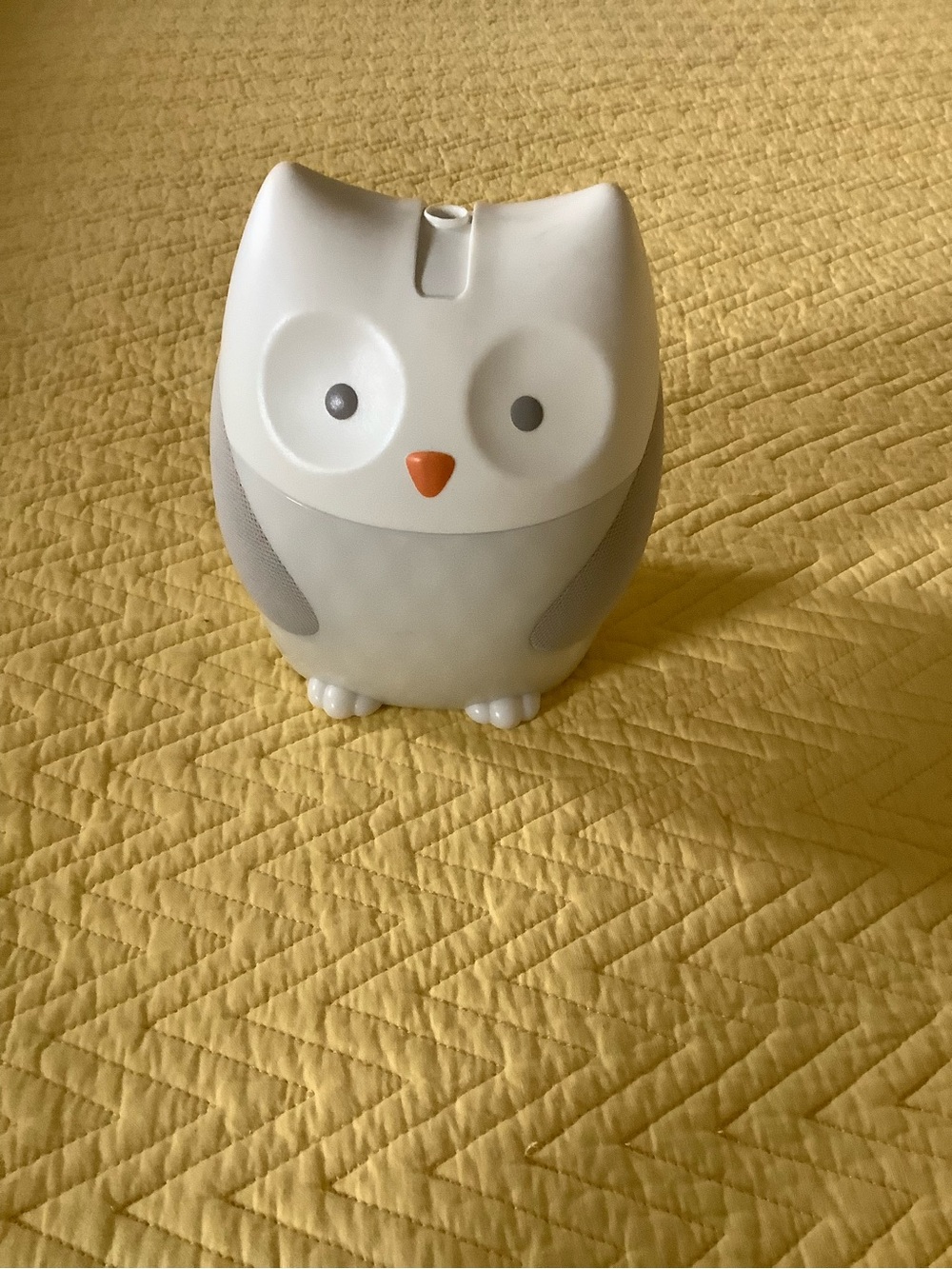 White Owl Noise Machine with Gray Accents